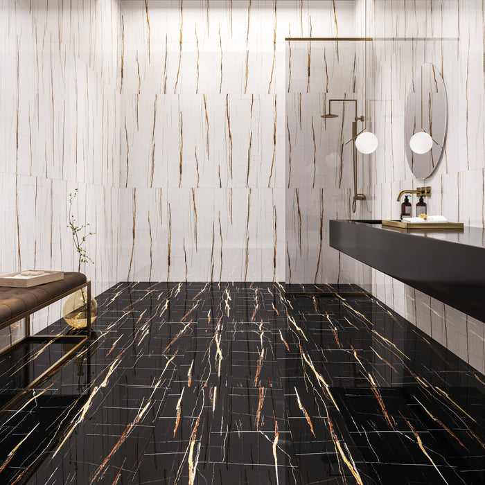 Mohave Nero in Blanco - Polished