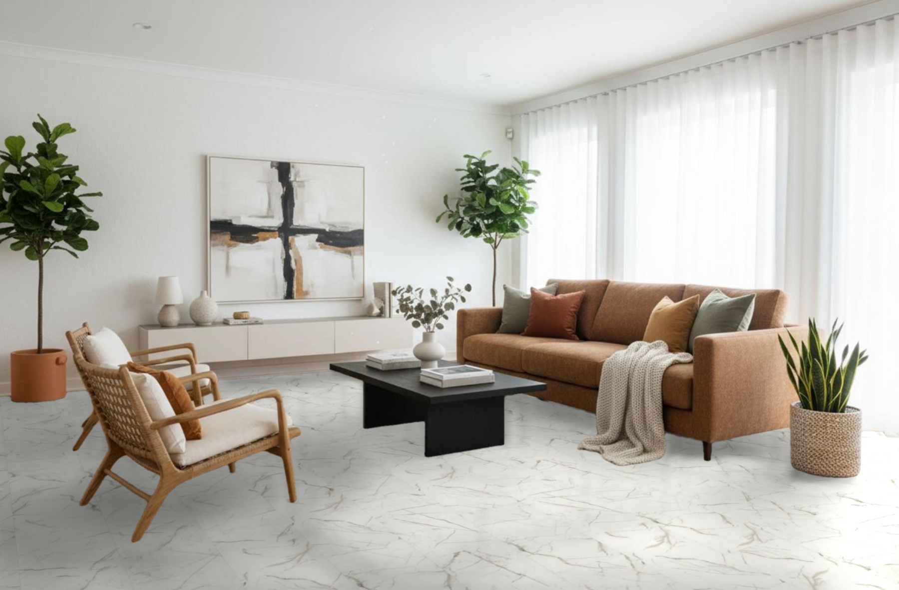Living Room Luxury Vinyl Tile by Proximity Mills